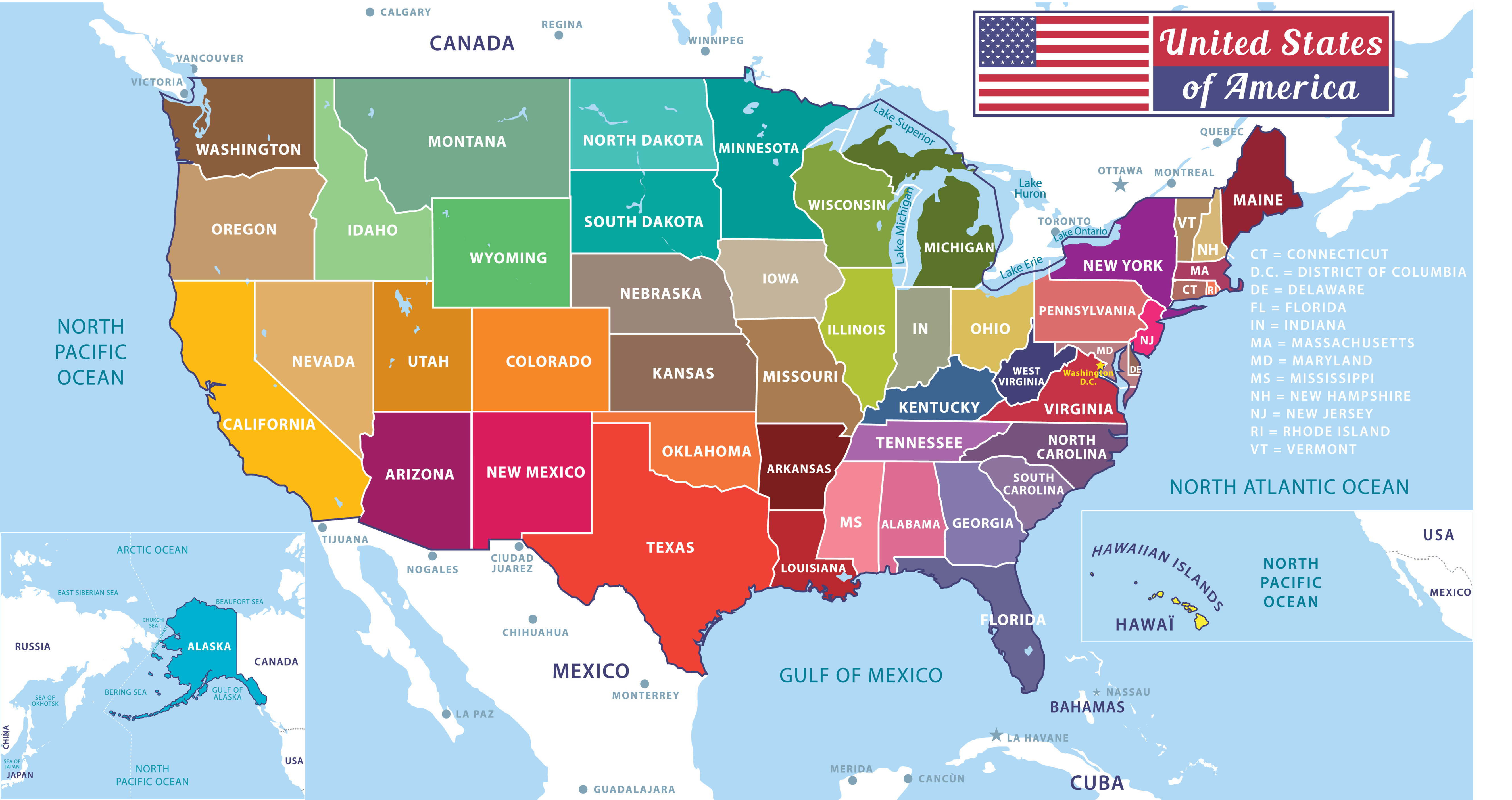 MAP(United States of America)